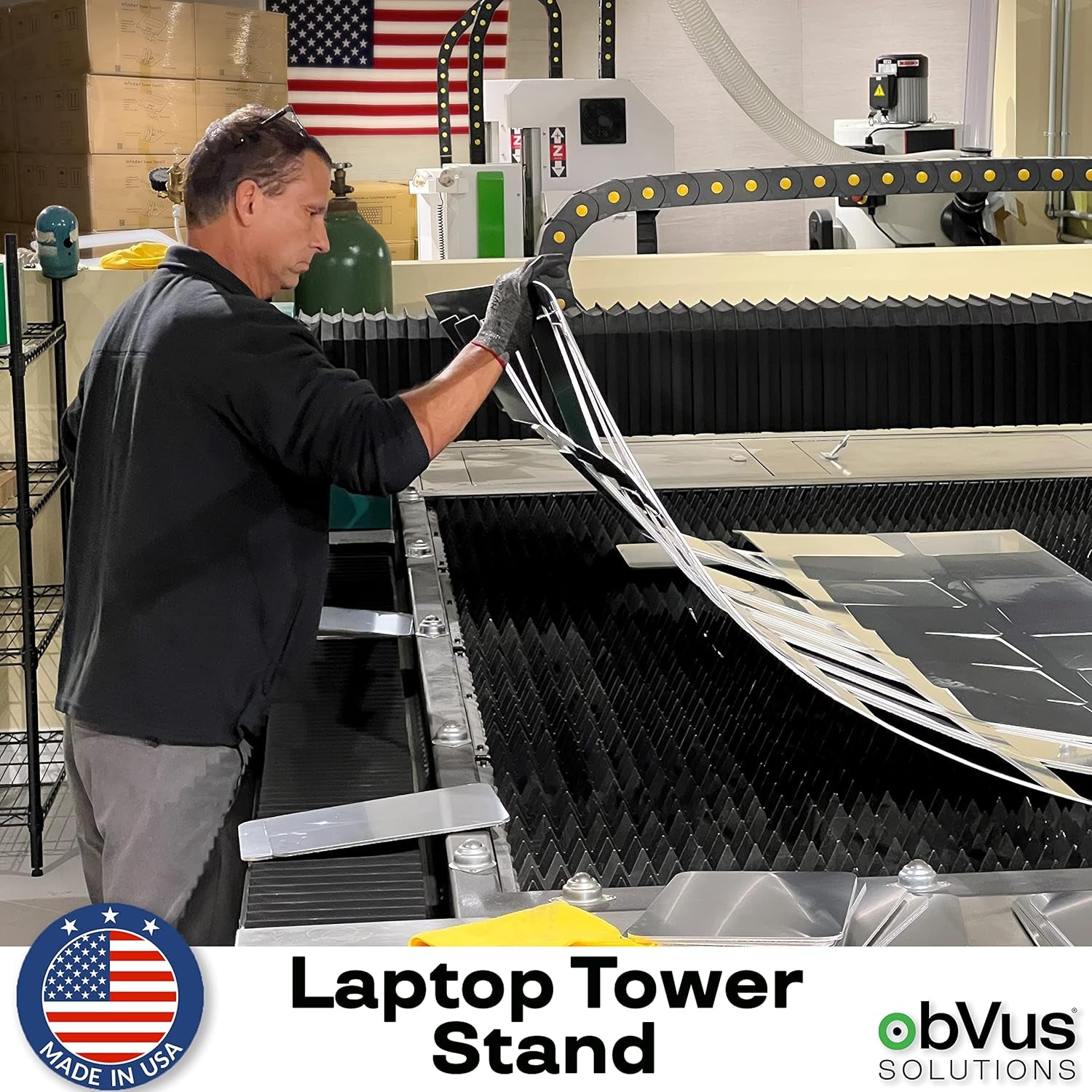 Adjustable Laptop Tower Stand | Multiple Awards from Top Technology, Business and Health Magazines | Sitting to Standing in Seconds | Reduce Back and Neck Pain | Made in the USA