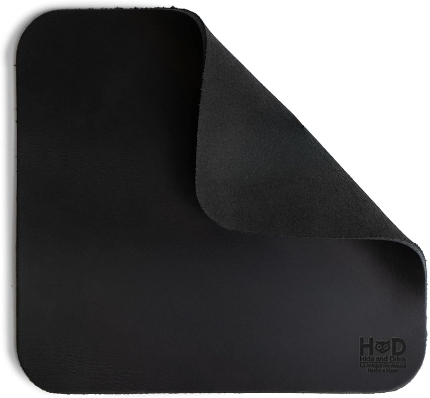 , Durable Mouse Pad, Executive Mousepad for Work Desk & Office Essentials, Genuine Mat, Thick Full Grain Leather, Handmade, Charcoal Black