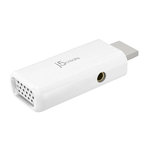 HDMI to VGA Video Adapter Cable Connector with Audio Supports Resolution 1920 X 1080, JDA203