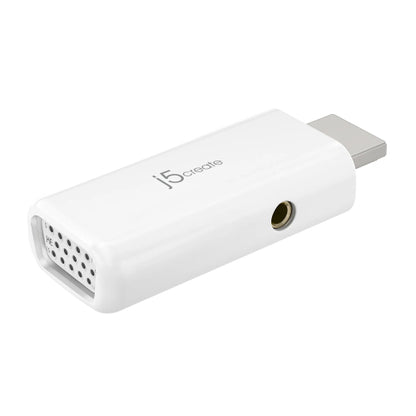 HDMI to VGA Video Adapter Cable Connector with Audio Supports Resolution 1920 X 1080, JDA203
