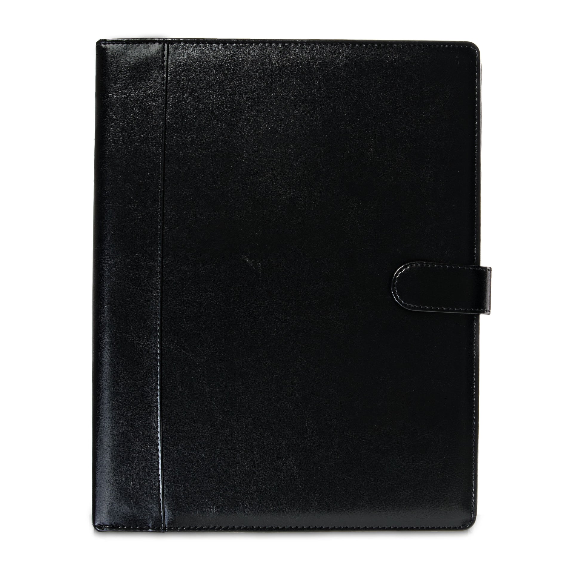 (3 Pack)  Leatherette Padfolio with Writing Pad, Black
