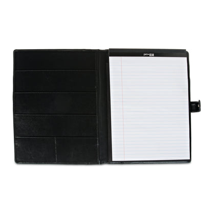 (3 Pack)  Leatherette Padfolio with Writing Pad, Black
